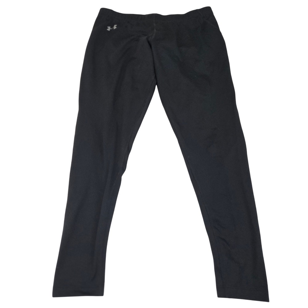 Under Armour ColdGear Leggings Women's Small Black Thermal Running Tights Gym